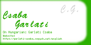 csaba garlati business card